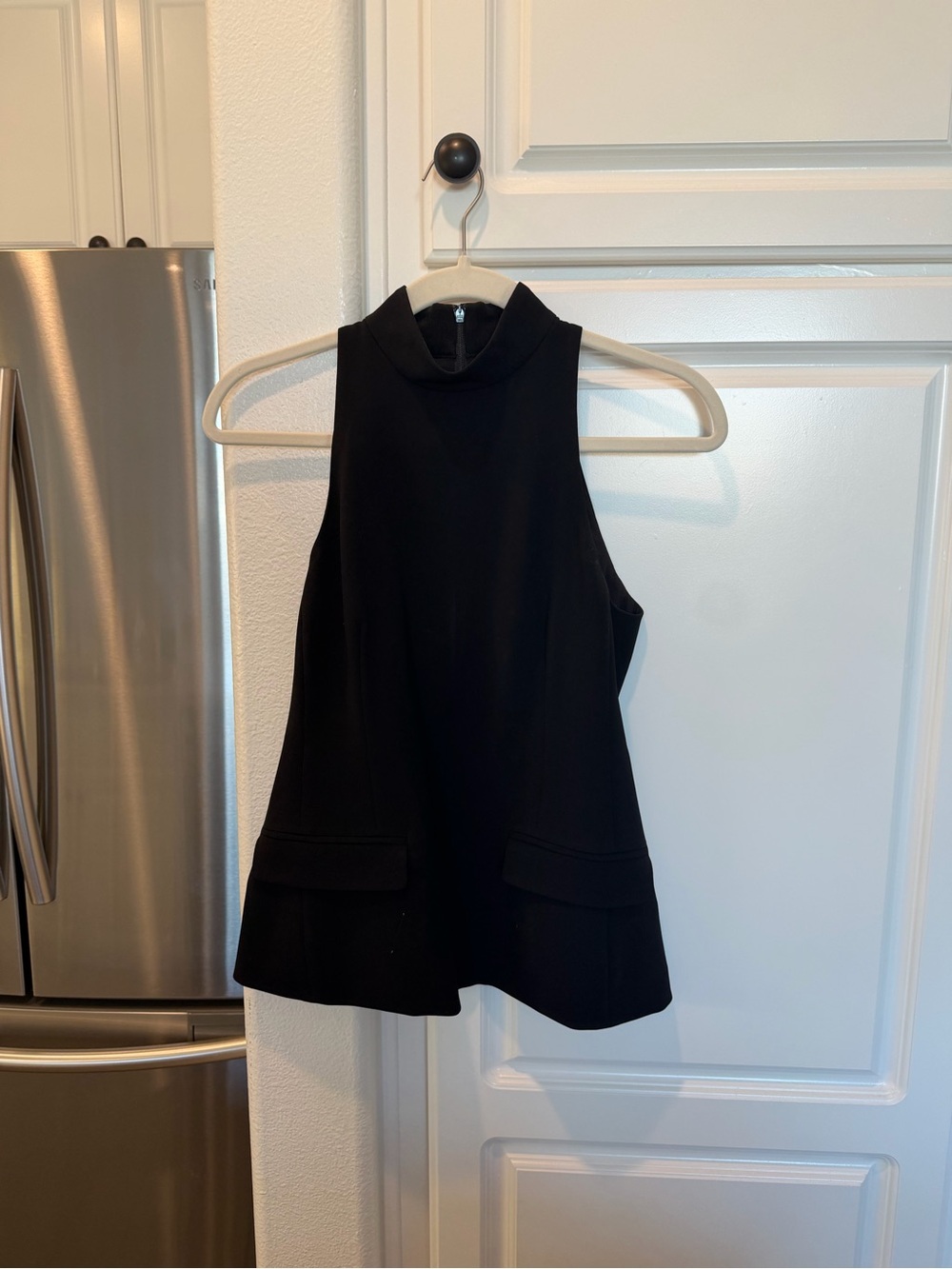 Babaton Black Sleeveless Mock Neck Tank